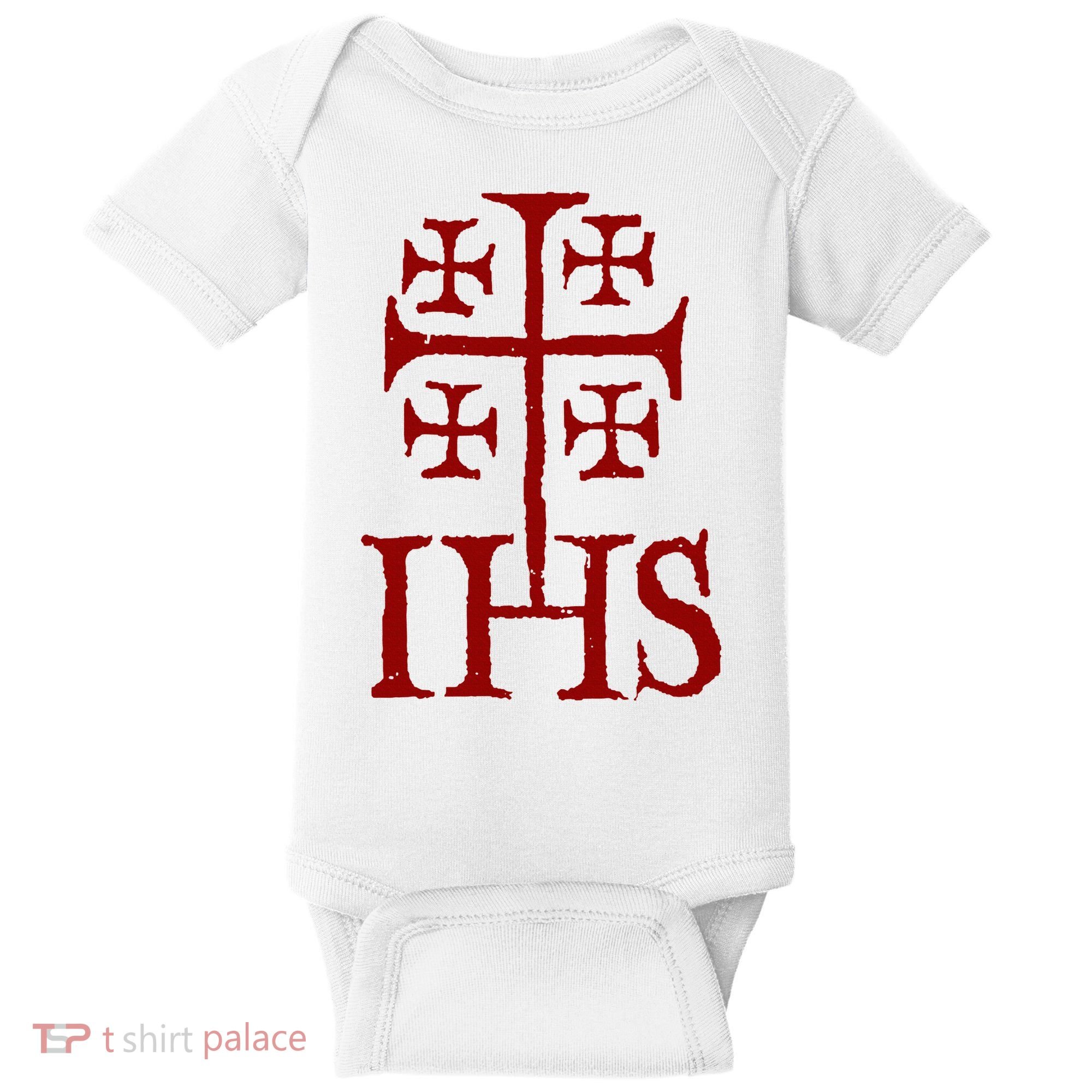 Jerusalem Cross Ihs Knights Templar Baby Bodysuit