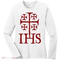 Jerusalem Cross Ihs Knights Templar Women's Long Sleeve Shirt thumb 0