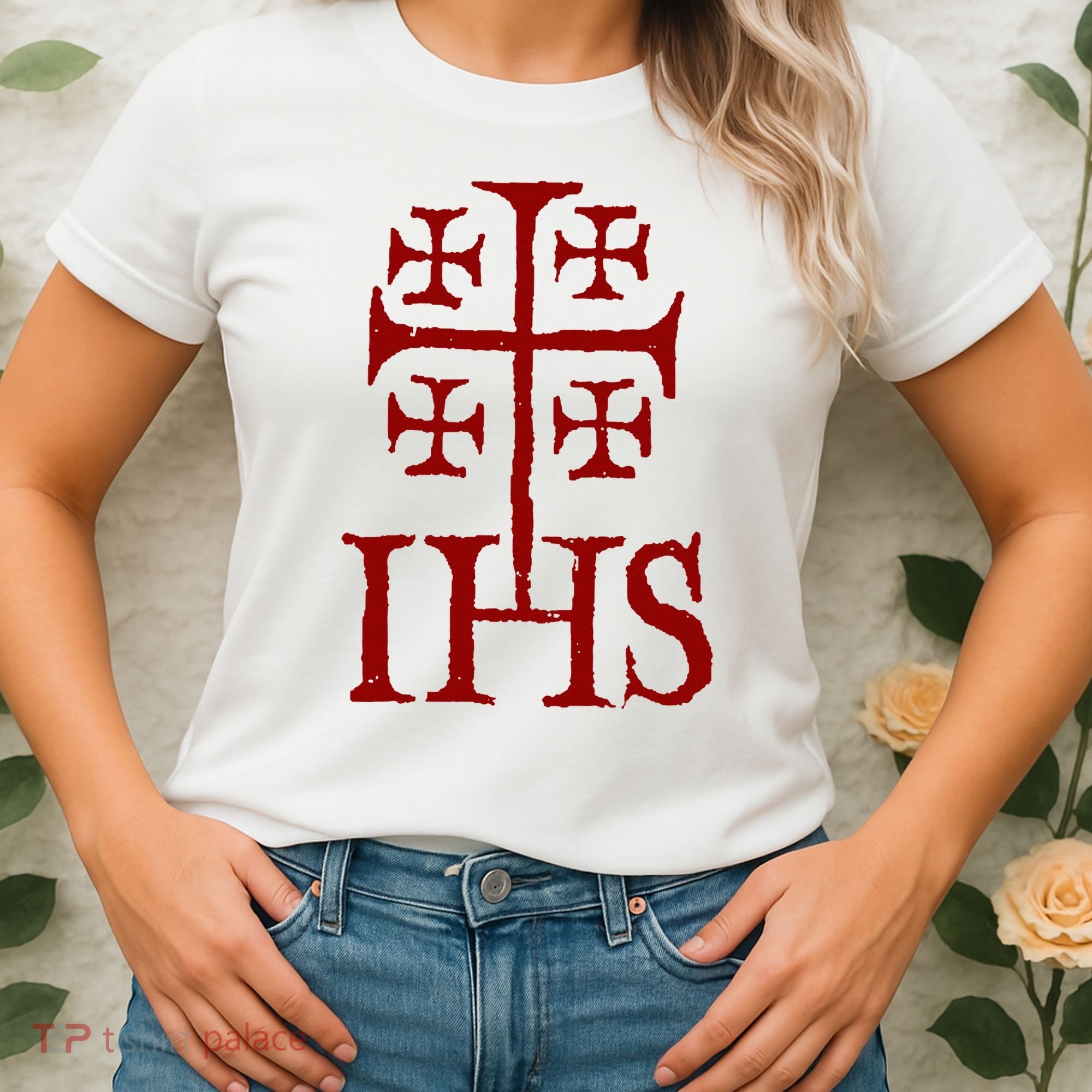 Jerusalem Cross Ihs Knights Templar Women's T-Shirt