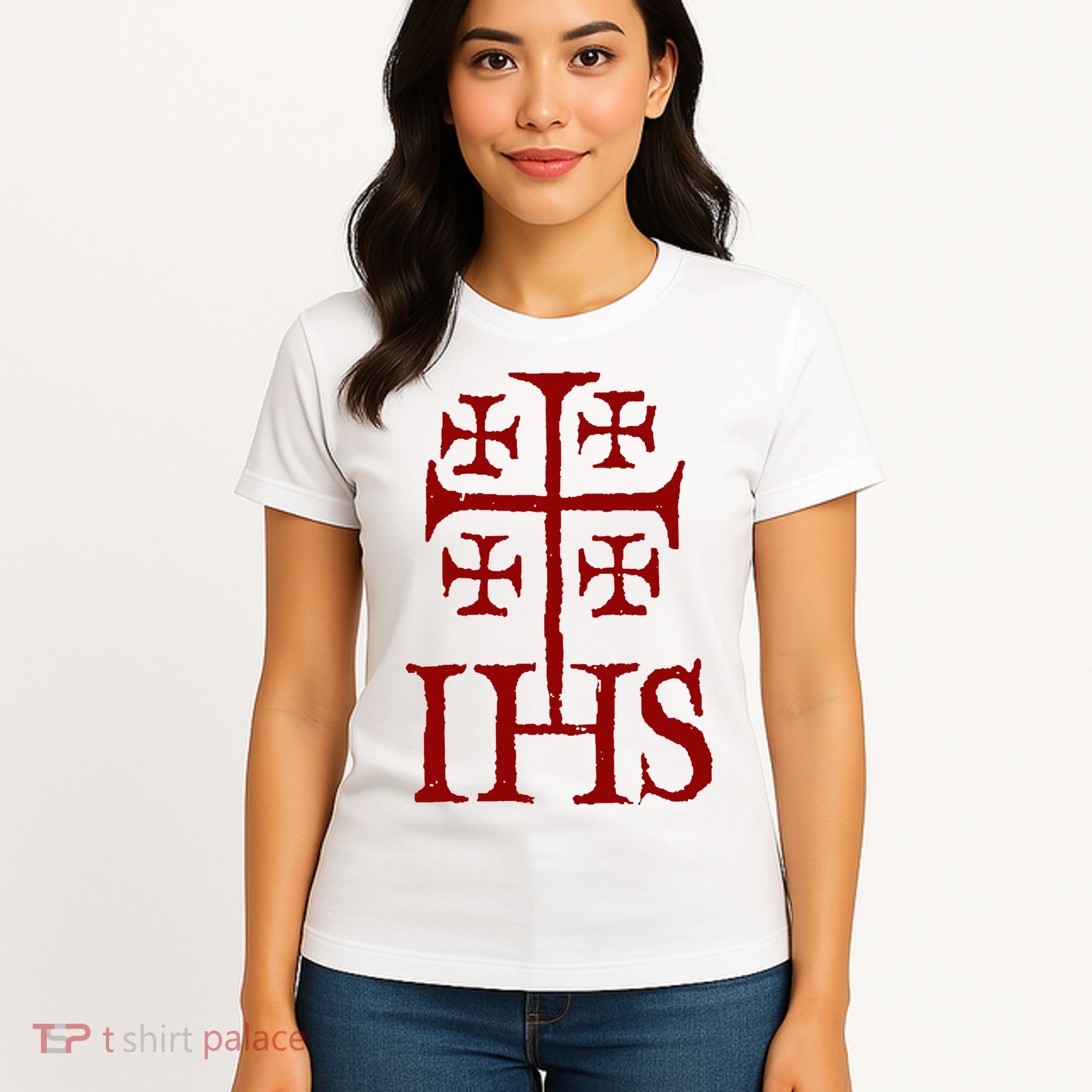 Jerusalem Cross Ihs Knights Templar Women's T-Shirt