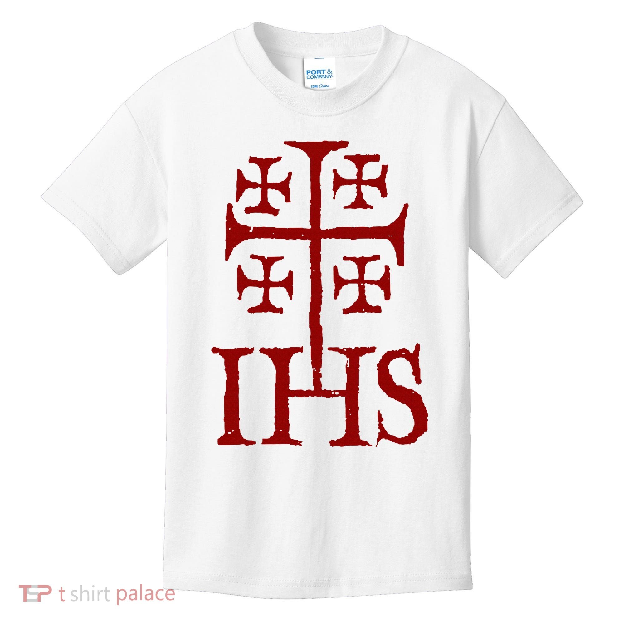 Jerusalem Cross Ihs Knights Templar Kids T-Shirt