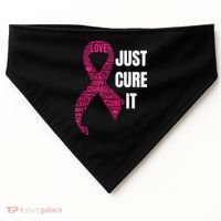 Just Cure It Breast Cancer Awareness USA-Made Doggie Bandana thumb 0