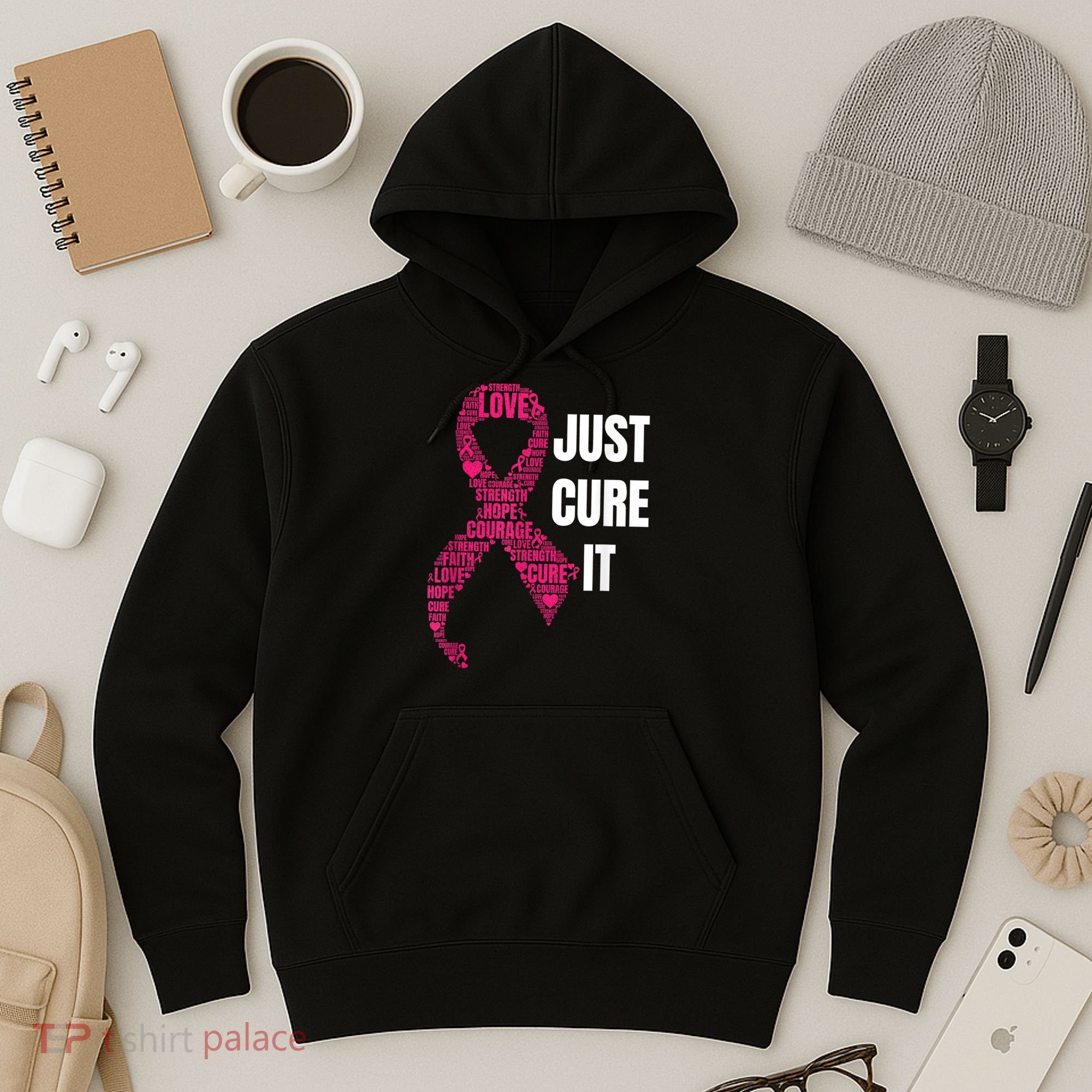 Just Cure It Breast Cancer Awareness Hoodie