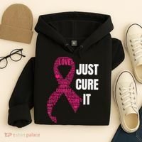 Just Cure It Breast Cancer Awareness Hoodie thumb 4