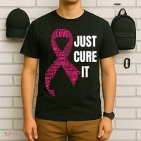 Just Cure It Breast Cancer Awareness T-Shirt thumb 6