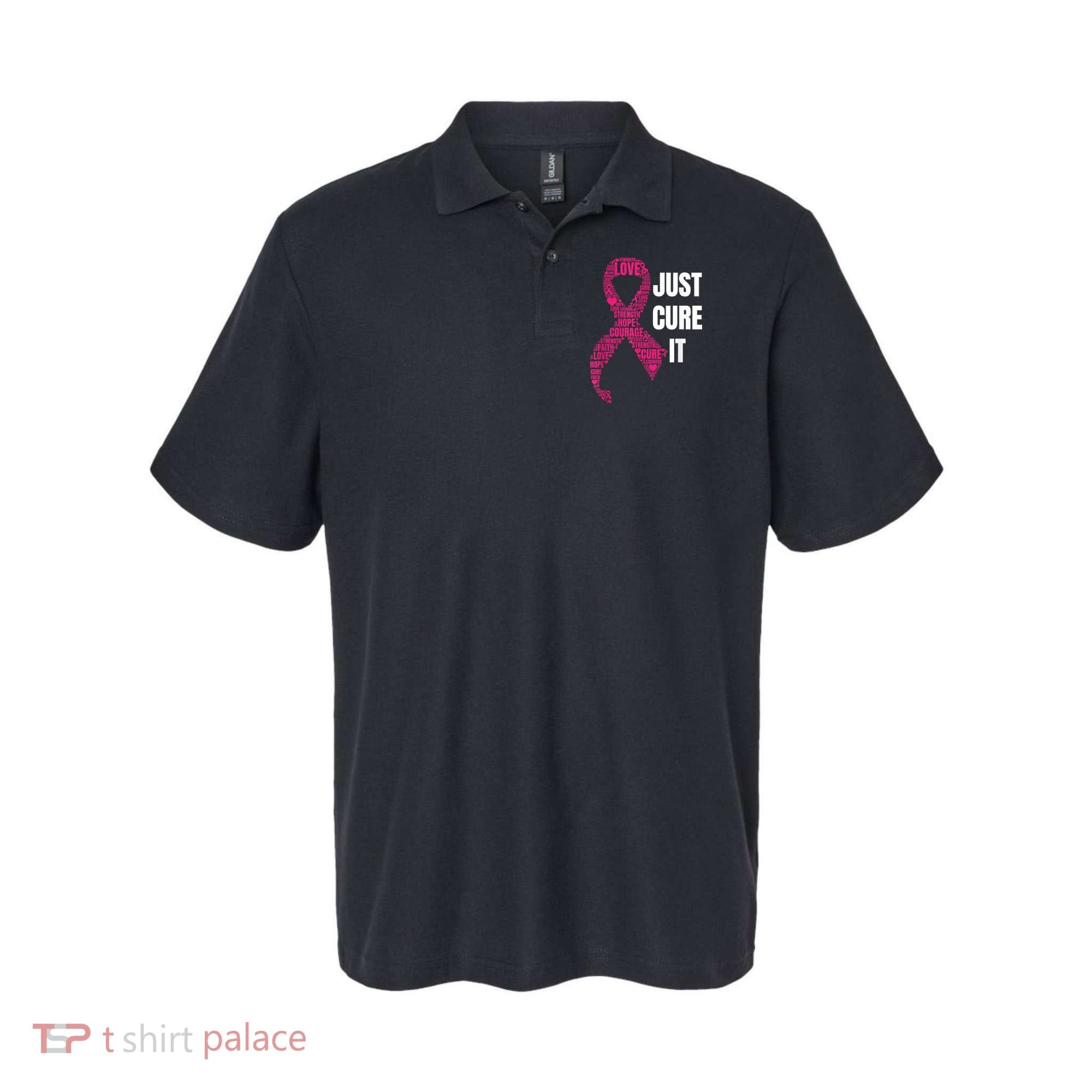 Just Cure It Breast Cancer Awareness Polo