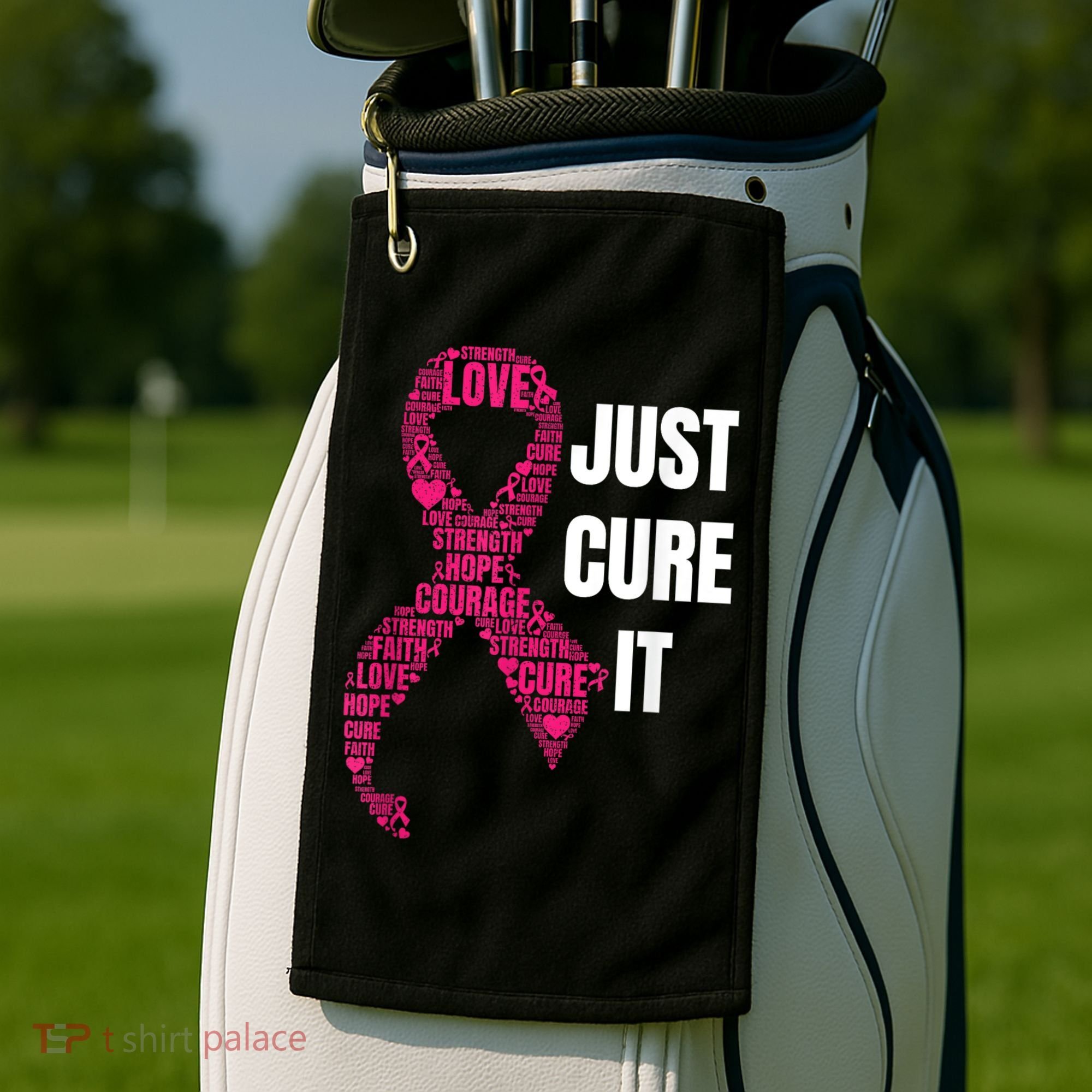 Just Cure It Breast Cancer Awareness Golf Towel
