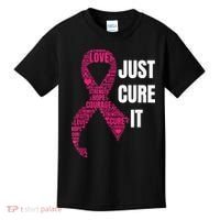 Just Cure It Breast Cancer Awareness Kids T-Shirt thumb 0
