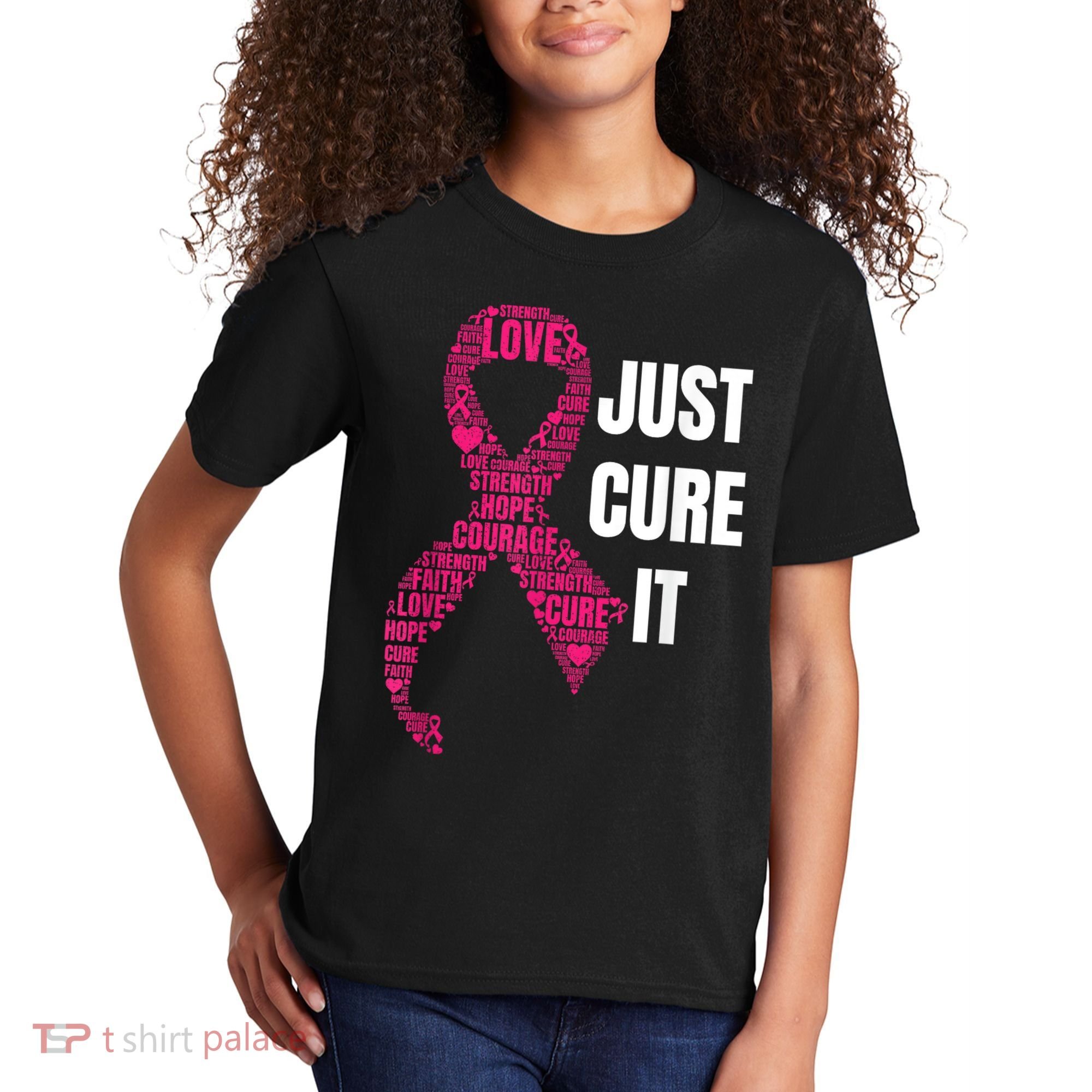 Just Cure It Breast Cancer Awareness Kids T-Shirt