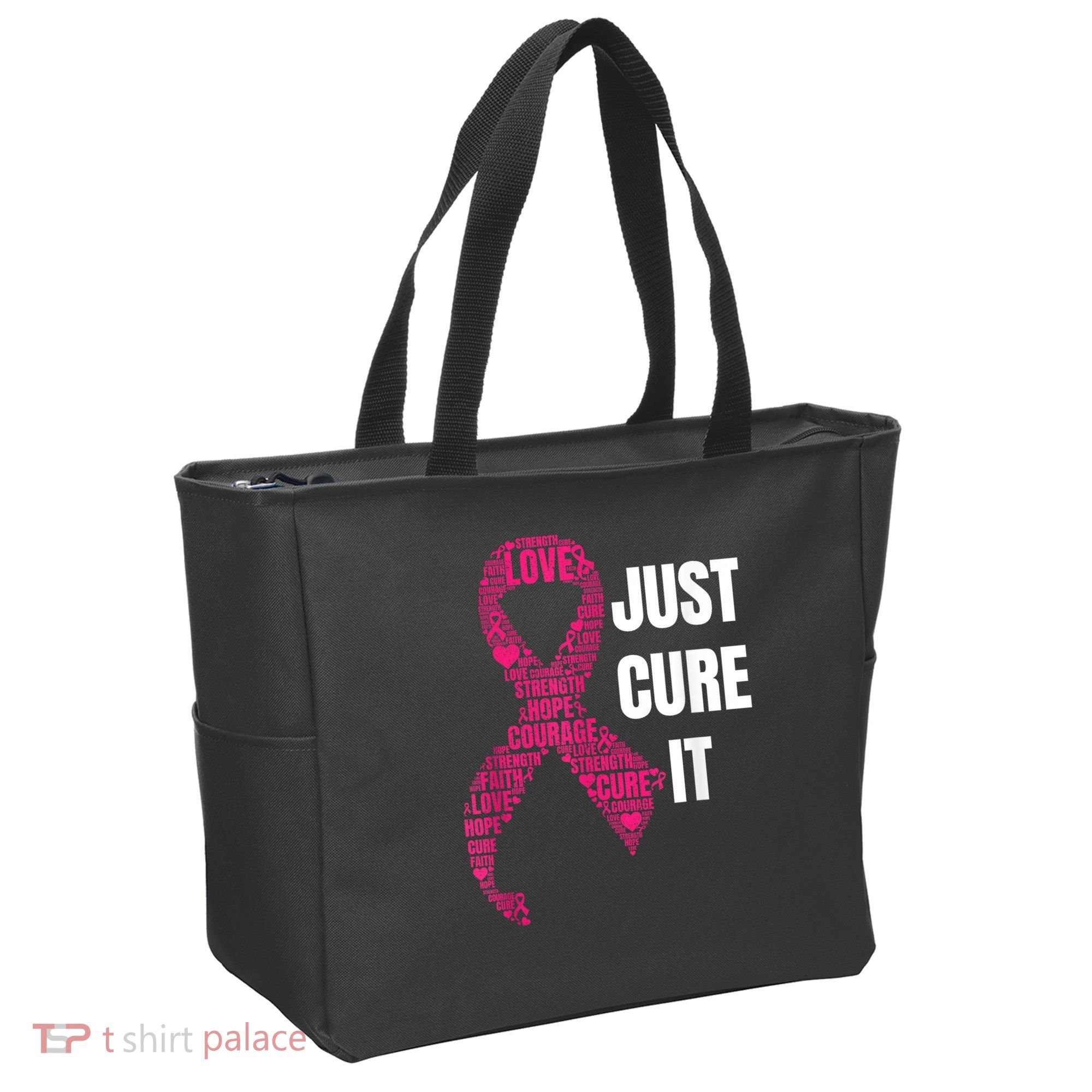 Just Cure It Breast Cancer Awareness Tote Bag