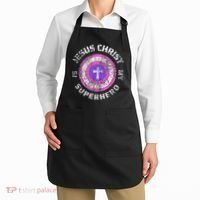 Jesus Christ Is My Superhero Jesus 5t 4t Apron thumb 2