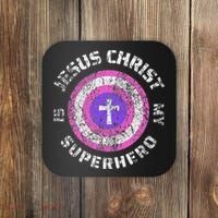 Jesus Christ Is My Superhero Jesus 5t 4t Coaster thumb 0