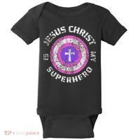 Jesus Christ Is My Superhero Jesus 5t 4t Baby Bodysuit thumb 0