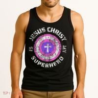 Jesus Christ Is My Superhero Jesus 5t 4t Tank Top thumb 3