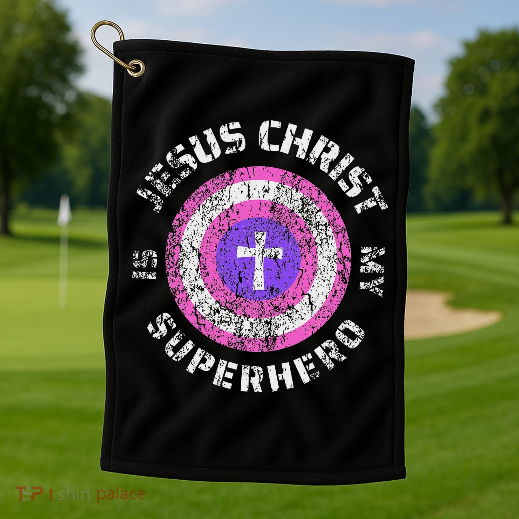 Jesus Christ Is My Superhero Jesus 5t 4t Golf Towel