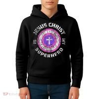 Jesus Christ Is My Superhero Jesus 5t 4t Kids Hoodie thumb 4