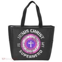 Jesus Christ Is My Superhero Jesus 5t 4t Tote Bag thumb 0