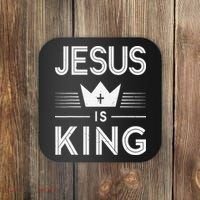 Jesus Christ Is King Christian God Son Coaster thumb 0