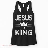 Jesus Christ Is King Christian God Son Women's Tank Top thumb 0