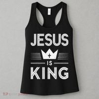 Jesus Christ Is King Christian God Son Women's Tank Top thumb 3