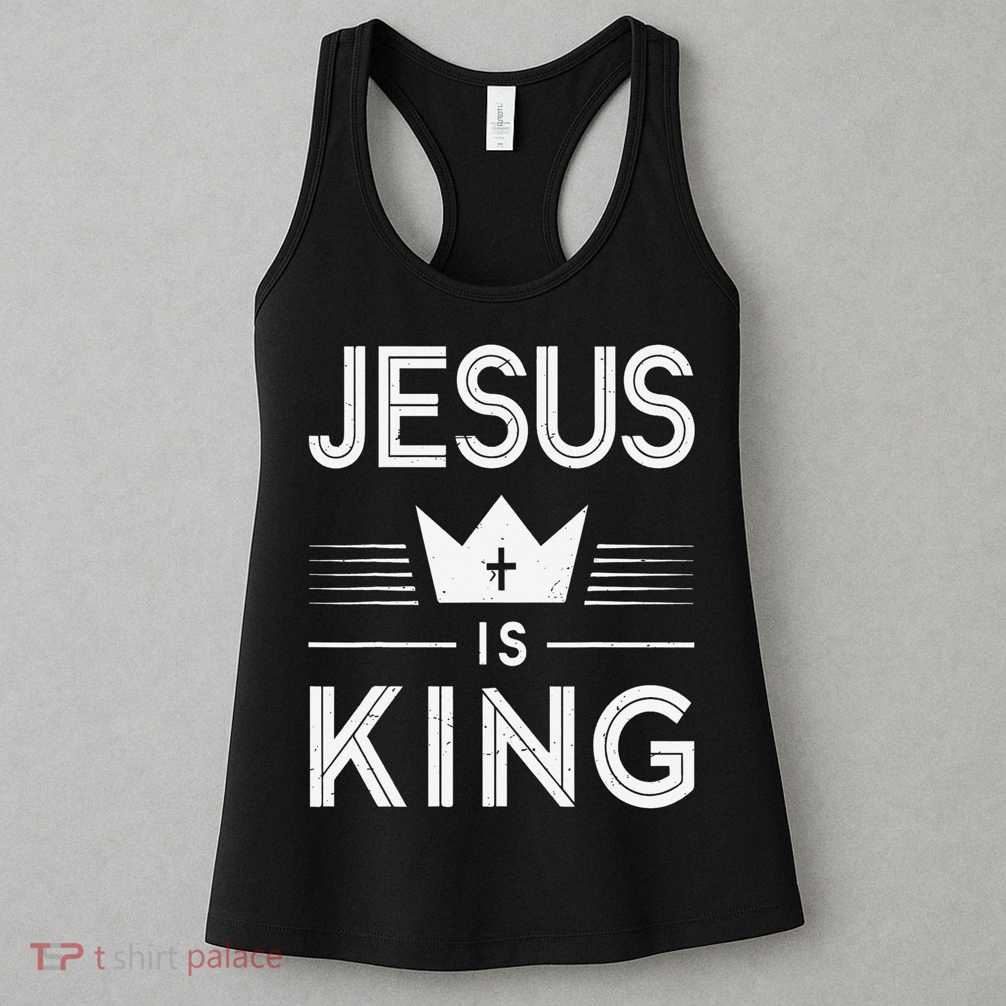 Jesus Christ Is King Christian God Son Women's Tank Top