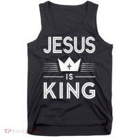 Jesus Christ Is King Christian God Son Tank Top thumb 0