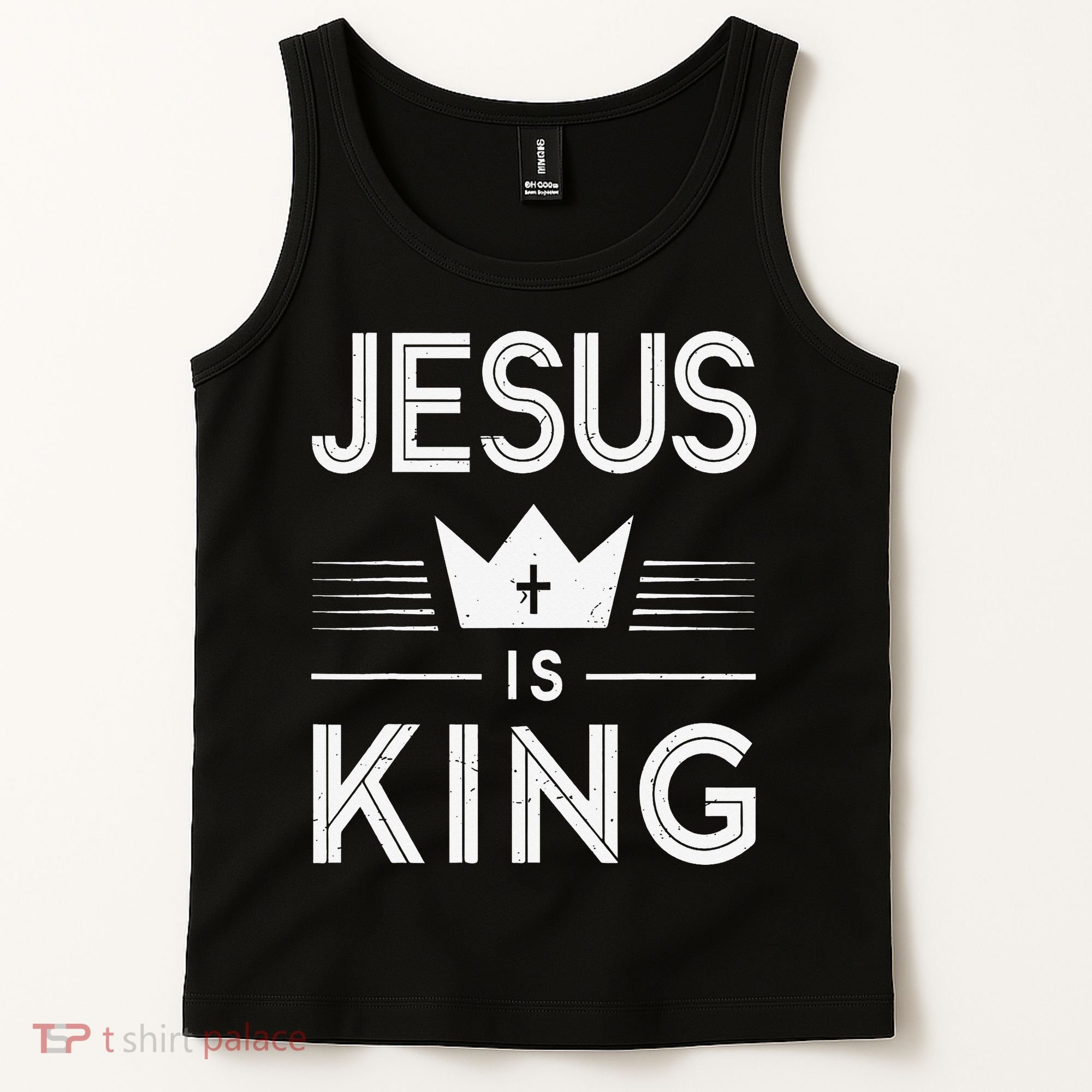 Jesus Christ Is King Christian God Son Tank Top