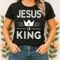 Jesus Christ Is King Christian God Son Women's T-Shirt thumb 2
