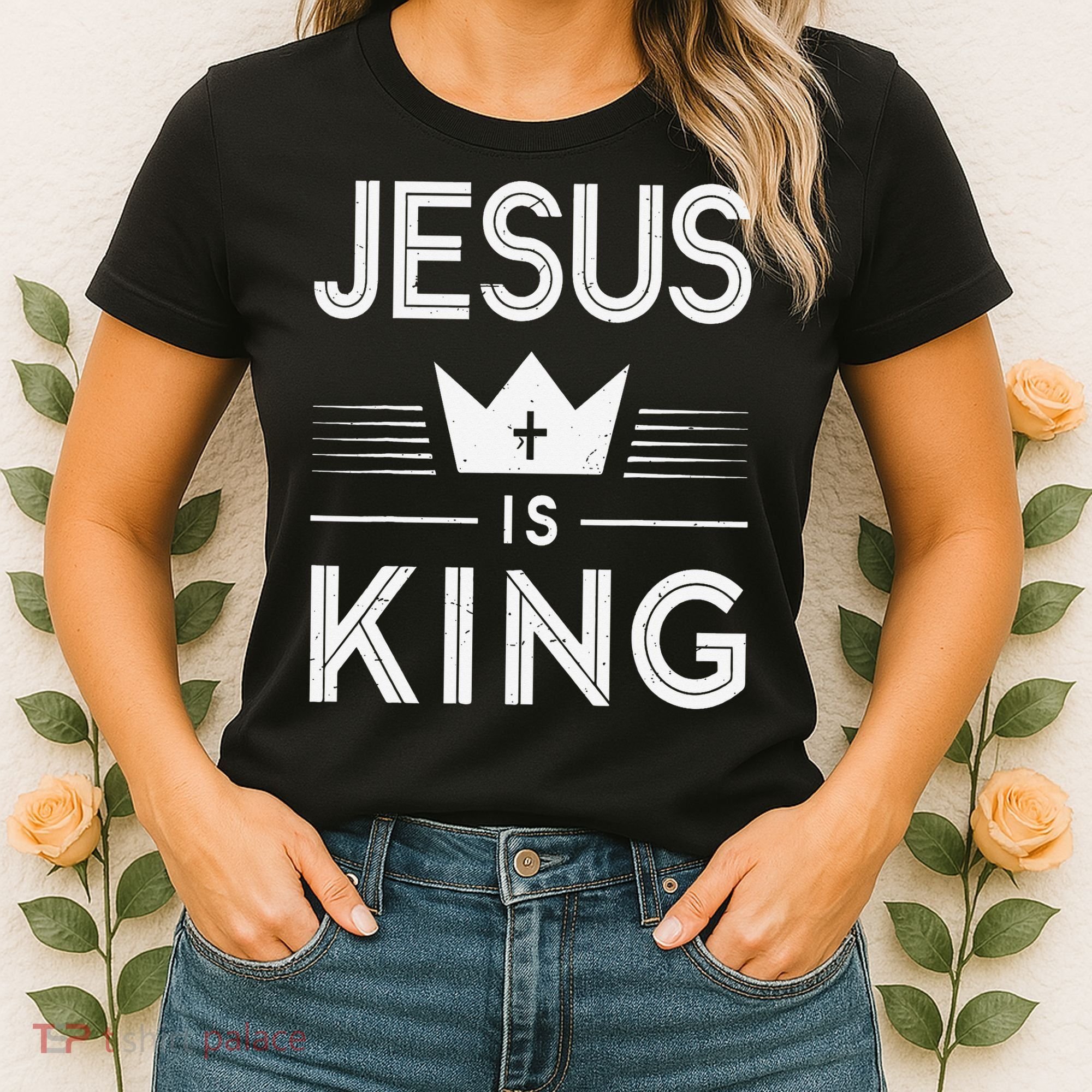 Jesus Christ Is King Christian God Son Women's T-Shirt