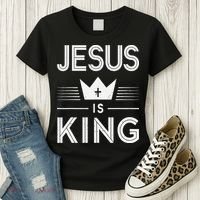 Jesus Christ Is King Christian God Son Women's T-Shirt thumb 3