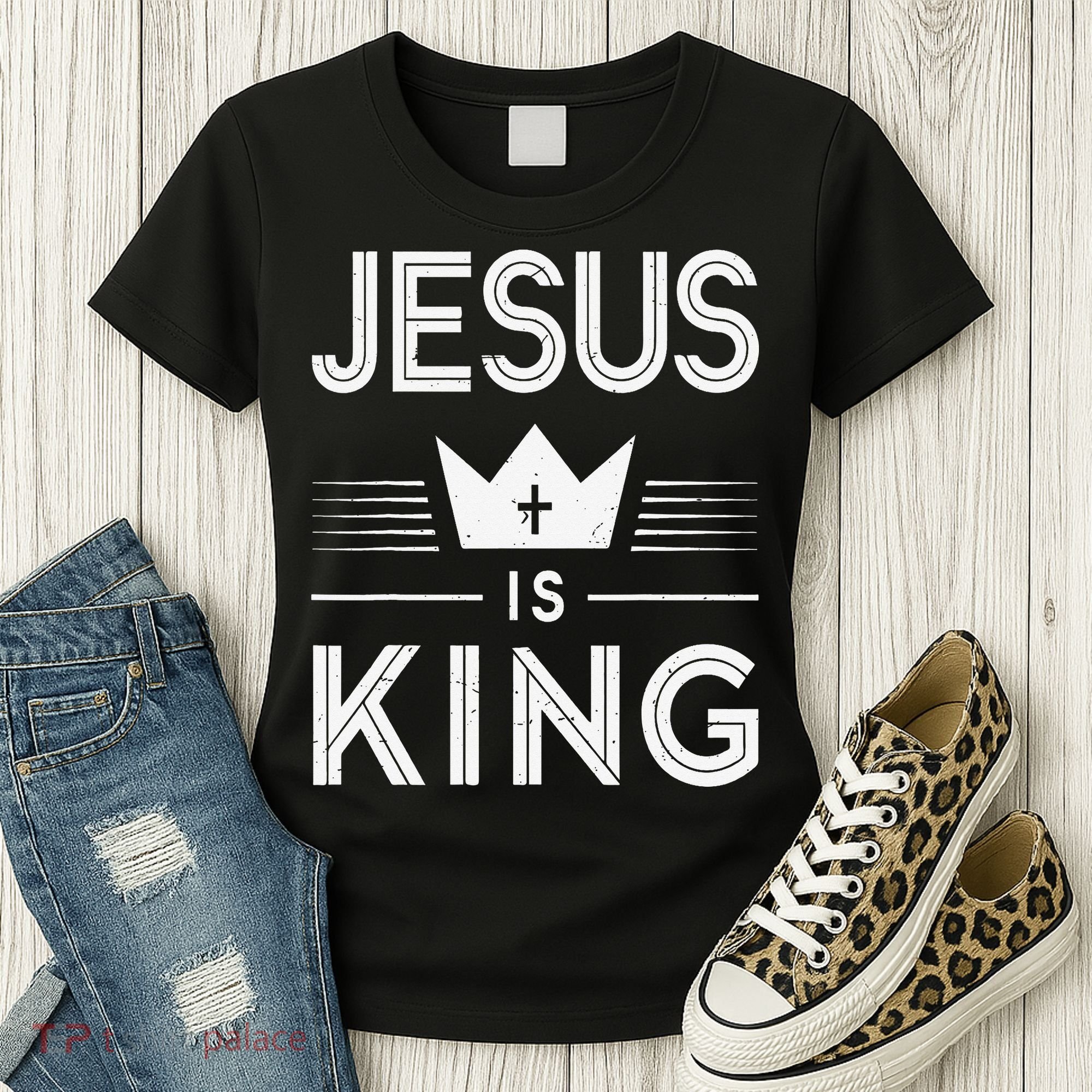Jesus Christ Is King Christian God Son Women's T-Shirt