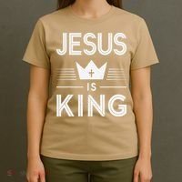 Jesus Christ Is King Christian God Son T-Shirt thumb 4