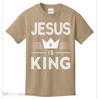 Jesus Christ Is King Christian God Son Kids T-Shirt thumb 0