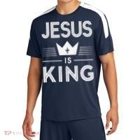 Jesus Christ Is King Christian God Son Sport-Tek Competitor United Soccer Jersey thumb 0