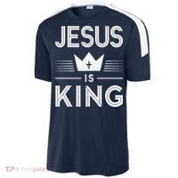 Jesus Christ Is King Christian God Son Sport-Tek Competitor United Soccer Jersey thumb 2