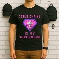 Jesus Christ Is My Superhero Jesus T-Shirt thumb 6