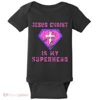 Jesus Christ Is My Superhero Jesus Baby Bodysuit thumb 0