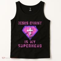 Jesus Christ Is My Superhero Jesus Tank Top thumb 2