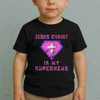 Jesus Christ Is My Superhero Jesus Toddler T-Shirt thumb 2