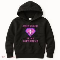 Jesus Christ Is My Superhero Jesus Kids Hoodie thumb 0