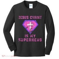 Jesus Christ Is My Superhero Jesus Kids Long Sleeve Shirt thumb 0