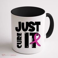 Just Cure It Breast Cancer Ribbon Coffee Mug thumb 1