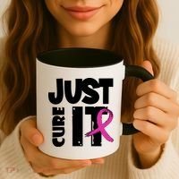 Just Cure It Breast Cancer Ribbon Coffee Mug thumb 3