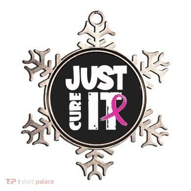 Just Cure It Breast Cancer Ribbon Ornament