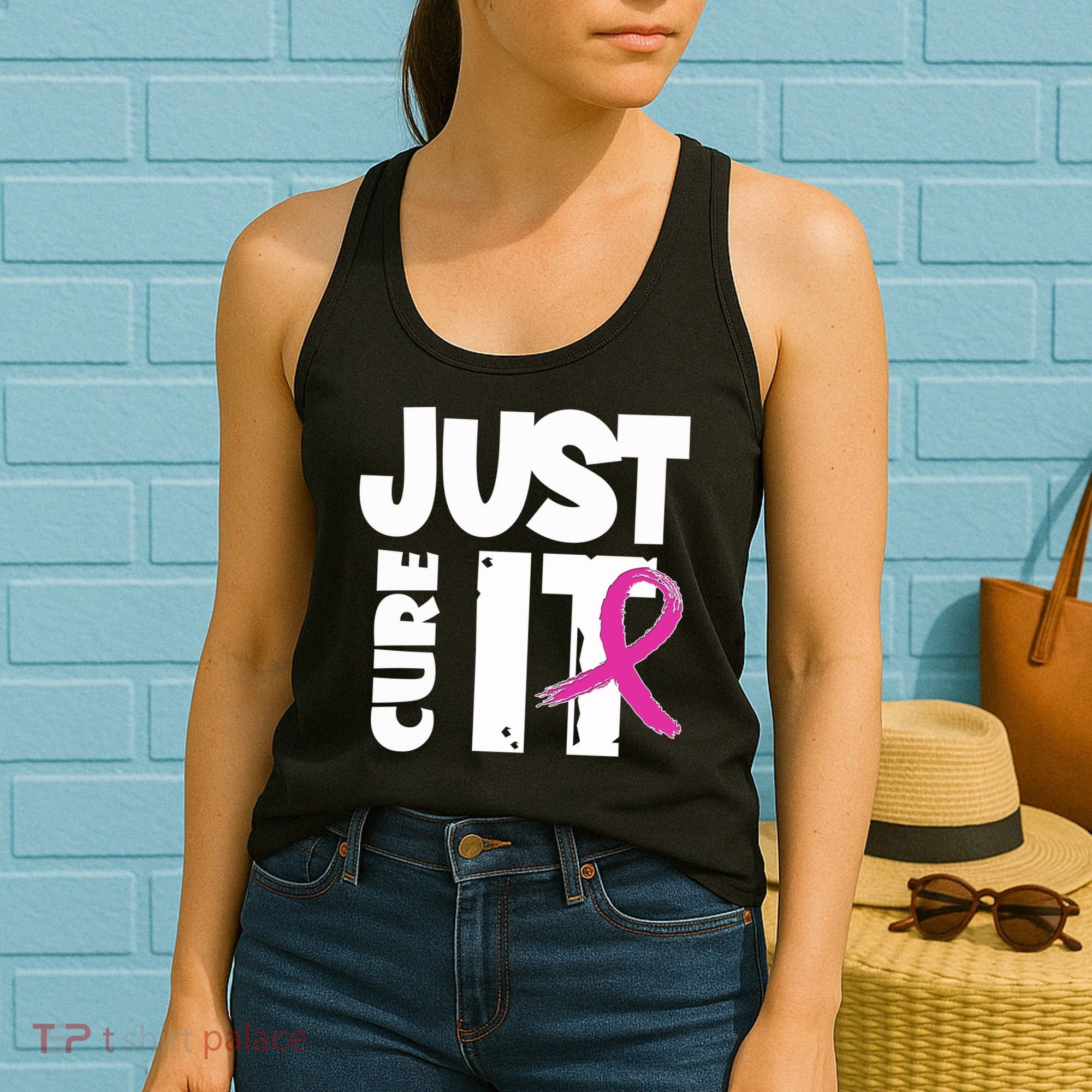 Just Cure It Breast Cancer Ribbon Women's Tank Top