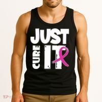 Just Cure It Breast Cancer Ribbon Tank Top thumb 3