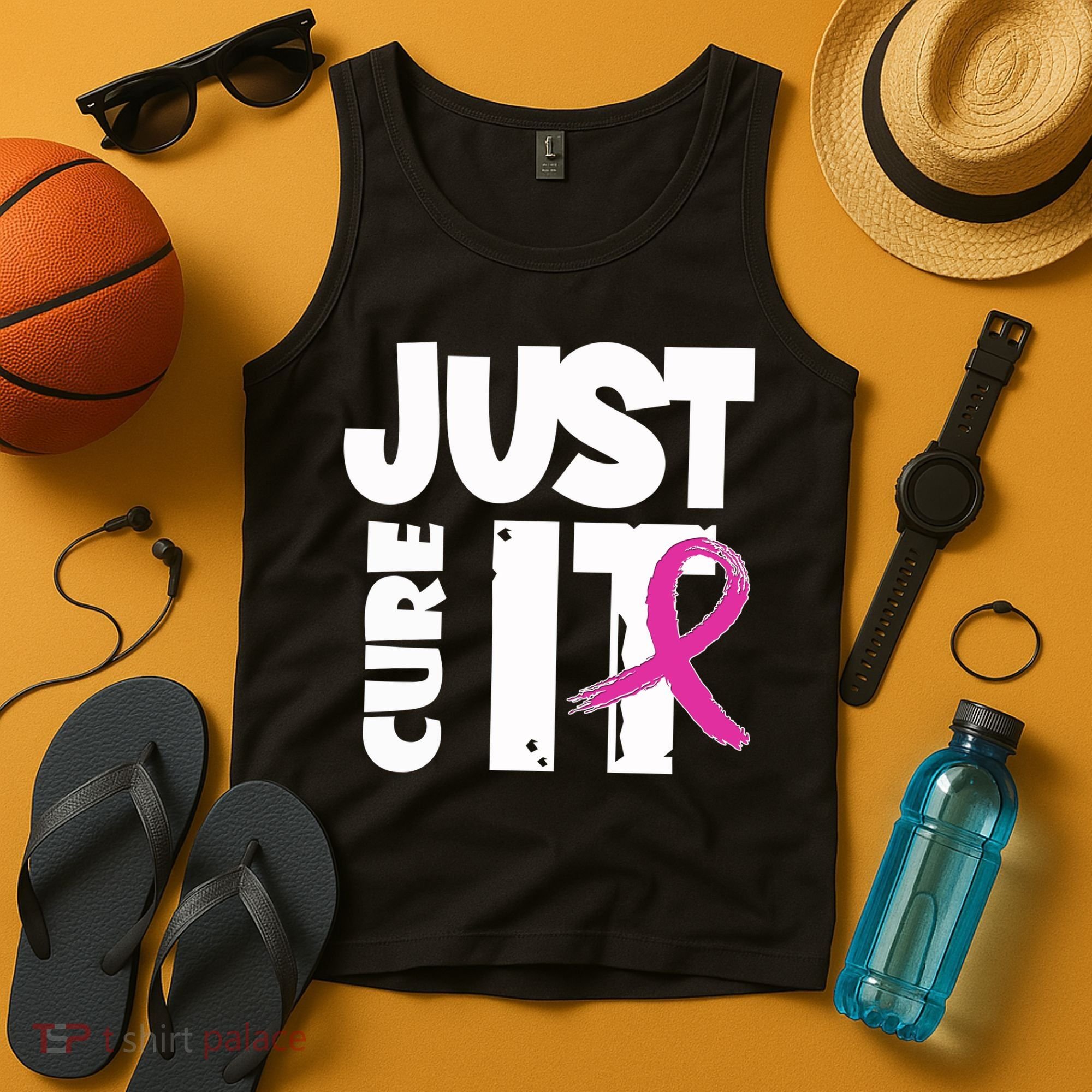 Just Cure It Breast Cancer Ribbon Tank Top