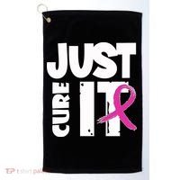 Just Cure It Breast Cancer Ribbon Golf Towel thumb 0