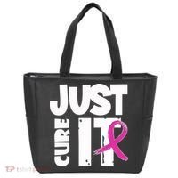 Just Cure It Breast Cancer Ribbon Tote Bag thumb 0