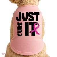 Just Cure It Breast Cancer Ribbon Doggie Tank thumb 0